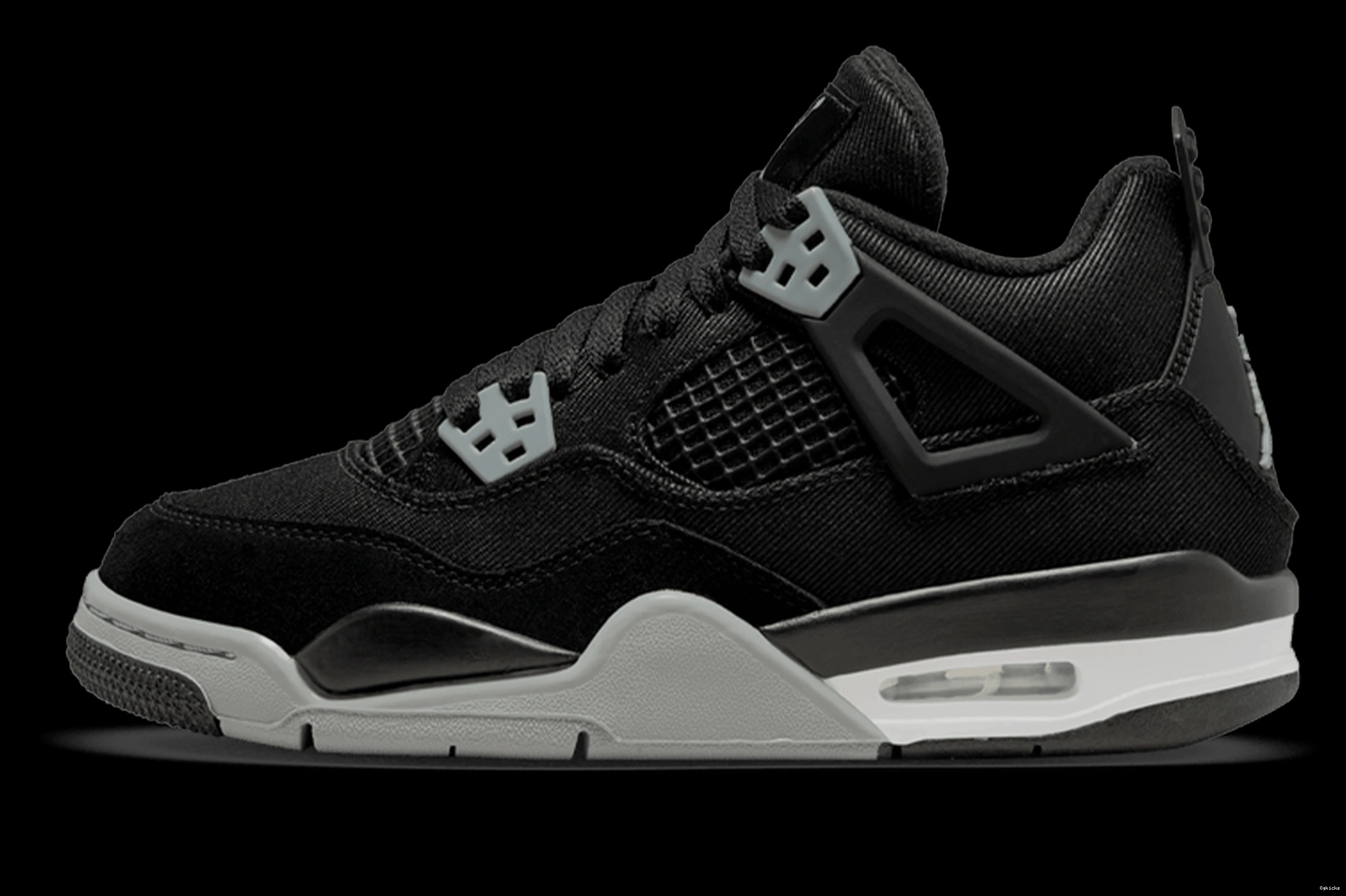 Black GS Canvas Retro Air Jordan 4 0727